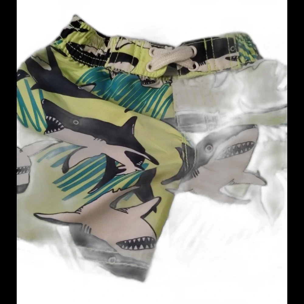 Oshkosh Bogosh‎ Toddler Boys Swim Shorts with Shark all over print Size12 Months